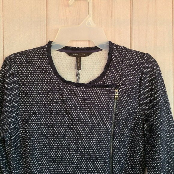 BCBGMAXAZRIA Linza Fringe Trim Knit Fit & Flare Dress XS NWT - Picture 5 of 12